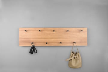 Naulakko Samantha LED-valolla 75x30 cm Puu/Musta - Mirrors and more - Säilytys - Vaatesäilytys - Vaatenaulakko - Koukkunaulakot