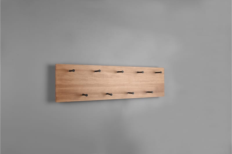 Naulakko Samantha LED-valolla 75x30 cm Puu/Musta - Mirrors and more - Säilytys - Vaatesäilytys - Vaatenaulakko - Koukkunaulakot