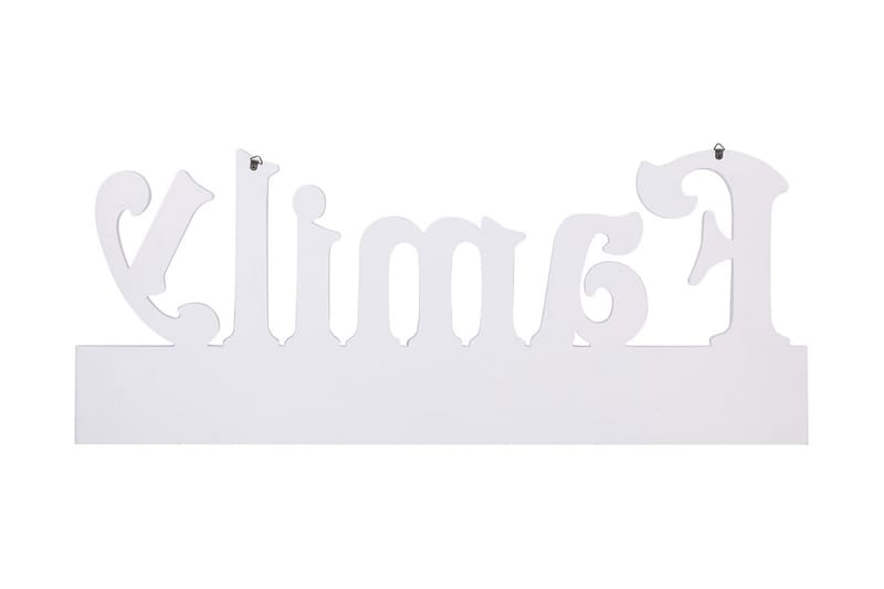 Seinälle kiinnitettävä naulakko FAMILY 74x29,5 cm - Valkoinen - Säilytys - Vaatesäilytys - Vaatenaulakko - Koukkunaulakot