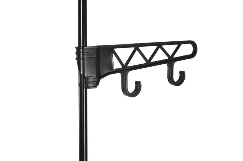 Vaatenaulakko teräs ja kuitukangas 55x28,5x175 cm musta - Musta - Säilytys - Vaatesäilytys - Vaatenaulakko - Koukkunaulakot