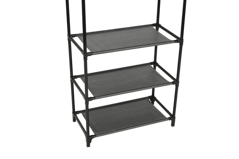 Vaatenaulakko teräs ja kuitukangas 55x28,5x175 cm musta - Musta - Säilytys - Vaatesäilytys - Vaatenaulakko - Koukkunaulakot