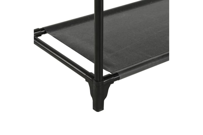 Vaatenaulakko teräs ja kuitukangas 55x28,5x175 cm musta - Musta - Säilytys - Vaatesäilytys - Vaatenaulakko - Koukkunaulakot