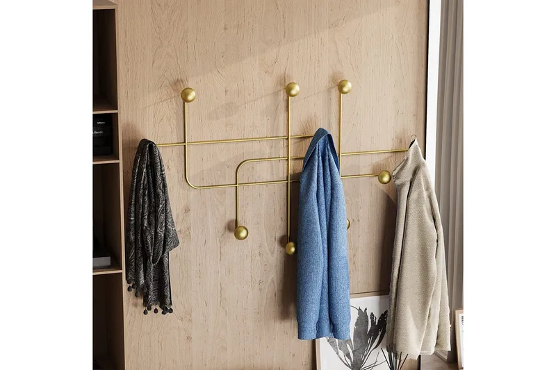 Metallinen Seinäkoukku Australia Kulta - Kulta - Säilytys - Vaatesäilytys - Vaatenaulakko