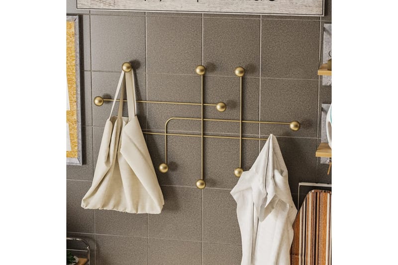 Metallinen Seinäkoukku Australia Kulta - Kulta - Säilytys - Vaatesäilytys - Vaatenaulakko