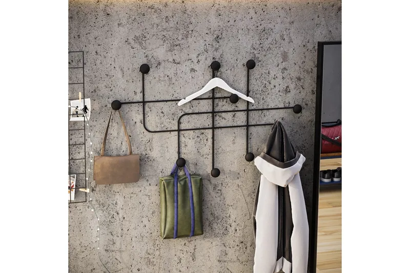 Metallinen Seinäkoukku Australia Musta - Musta - Säilytys - Vaatesäilytys - Vaatenaulakko