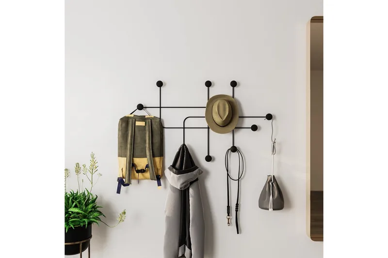 Metallinen Seinäkoukku Australia Musta - Musta - Säilytys - Vaatesäilytys - Vaatenaulakko