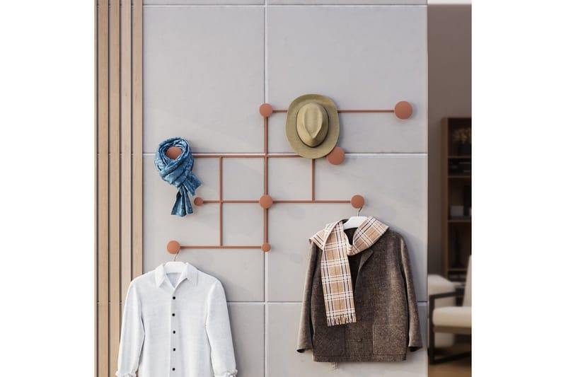 Metallinen Seinäkoukku Colna Kupari - Kupari - Säilytys - Vaatesäilytys - Vaatenaulakko