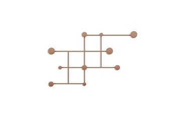 Metallinen Seinäkoukku Colna Kupari