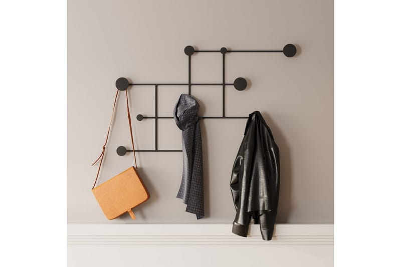 Metallinen Seinäkoukku Colna Musta - Musta - Säilytys - Vaatesäilytys - Vaatenaulakko