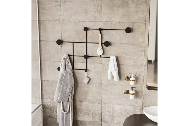 Metallinen Seinäkoukku Colna Musta - Musta - Säilytys - Vaatesäilytys - Vaatenaulakko