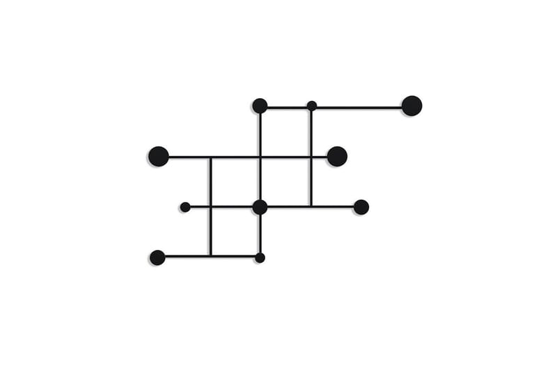 Metallinen Seinäkoukku Colna Musta, Musta