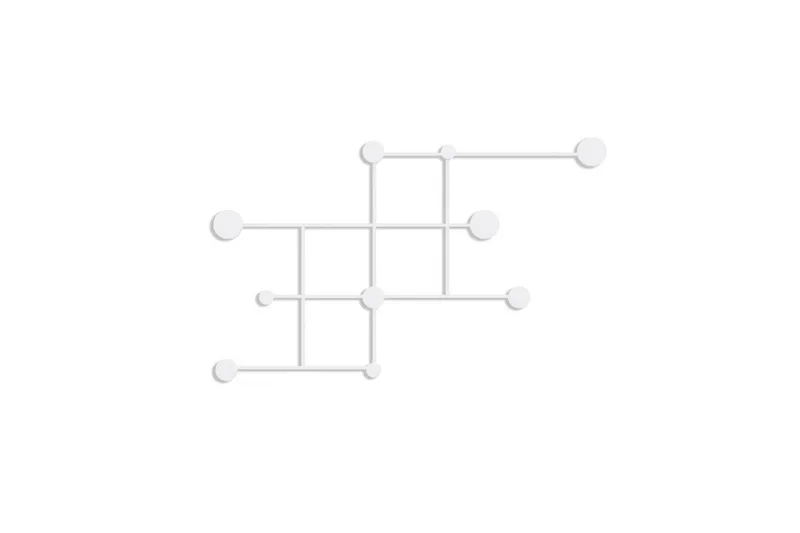 Metallinen Seinäkoukku Colna Valkoinen, Valkoinen