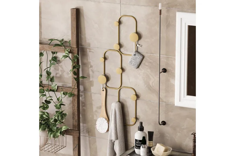 Metallinen Seinäkoukku Dravos Kulta - Kulta - Säilytys - Vaatesäilytys - Vaatenaulakko