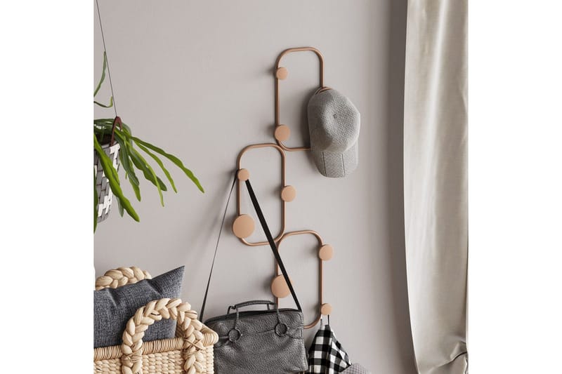 Metallinen Seinäkoukku Dravos Kupari - Kupari - Säilytys - Vaatesäilytys - Vaatenaulakko