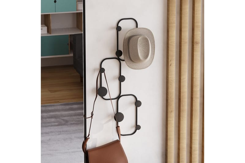 Metallinen Seinäkoukku Dravos Musta - Musta - Säilytys - Vaatesäilytys - Vaatenaulakko