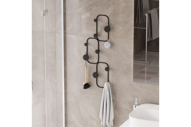 Metallinen Seinäkoukku Dravos Musta - Musta - Säilytys - Vaatesäilytys - Vaatenaulakko