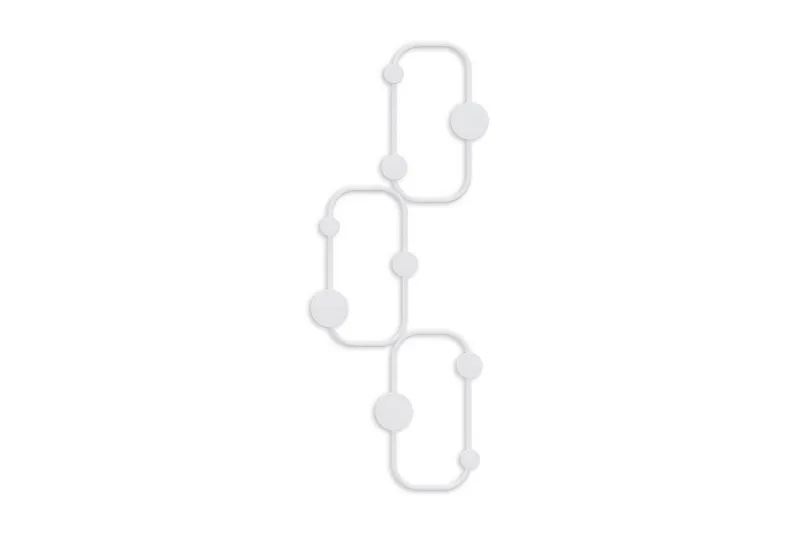 Metallinen Seinäkoukku Dravos Valkoinen, Valkoinen