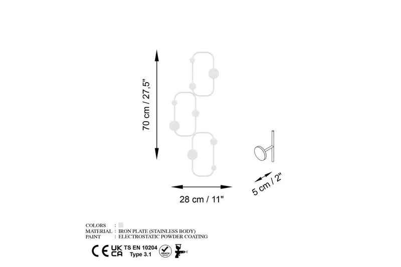 Metallinen Seinäkoukku Dravos Valkoinen - Valkoinen - Säilytys - Vaatesäilytys - Vaatenaulakko