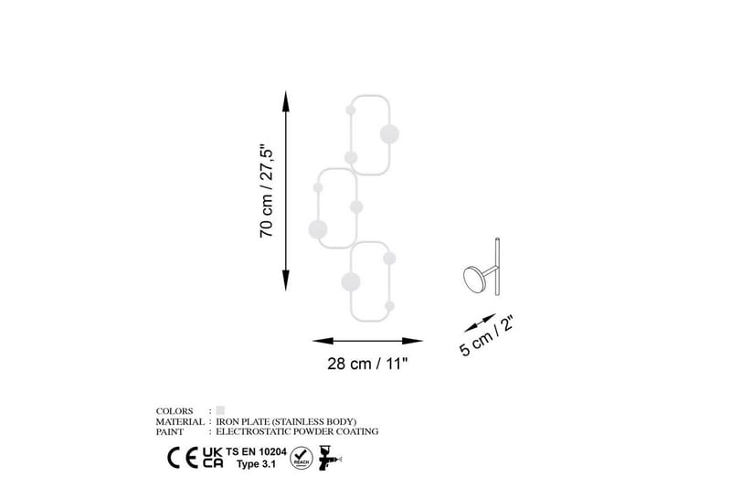 Metallinen Seinäkoukku Dravos Valkoinen - Valkoinen - Säilytys - Vaatesäilytys - Vaatenaulakko