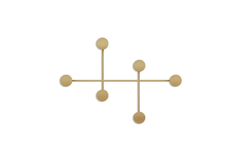 Metallinen Seinäkoukku Inermis Kulta - Kulta - Säilytys - Vaatesäilytys - Vaatenaulakko