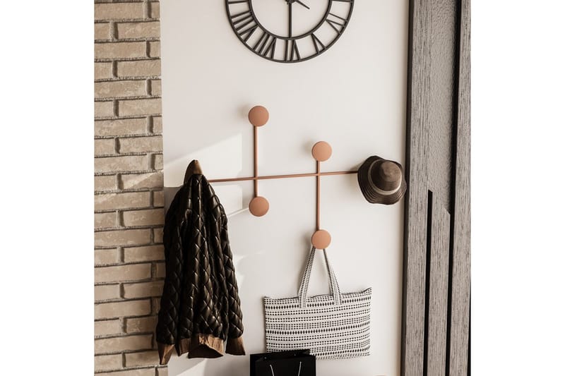 Metallinen Seinäkoukku Inermis Kupari - Kupari - Säilytys - Vaatesäilytys - Vaatenaulakko