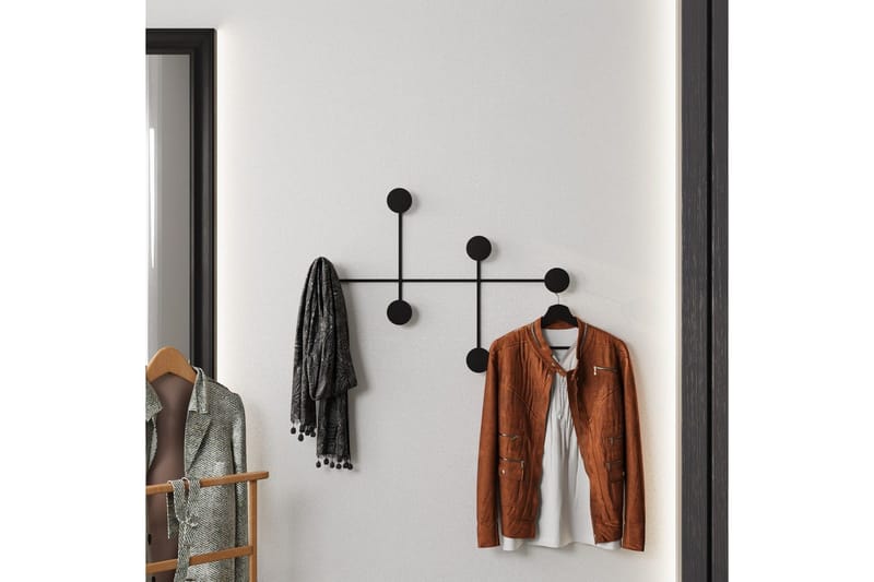 Metallinen Seinäkoukku Inermis Musta - Musta - Säilytys - Vaatesäilytys - Vaatenaulakko