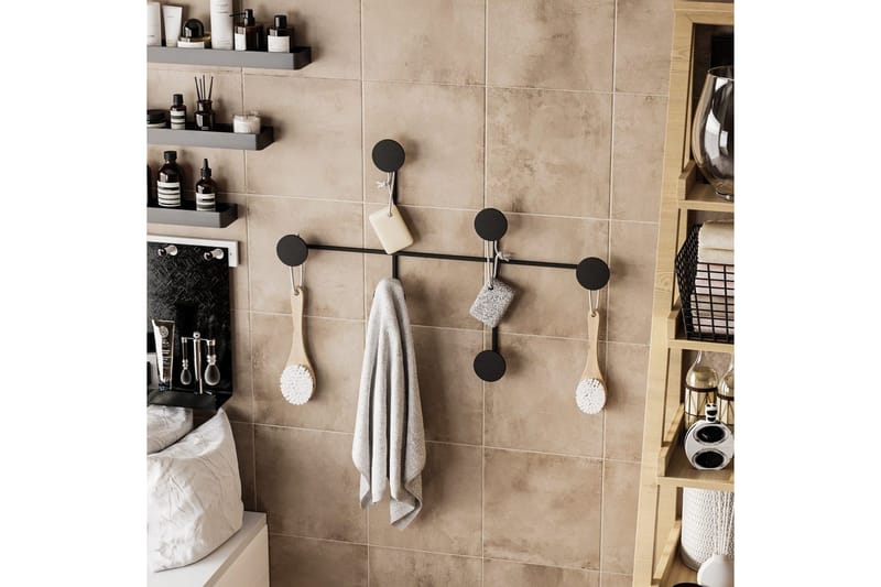 Metallinen Seinäkoukku Inermis Musta - Musta - Säilytys - Vaatesäilytys - Vaatenaulakko