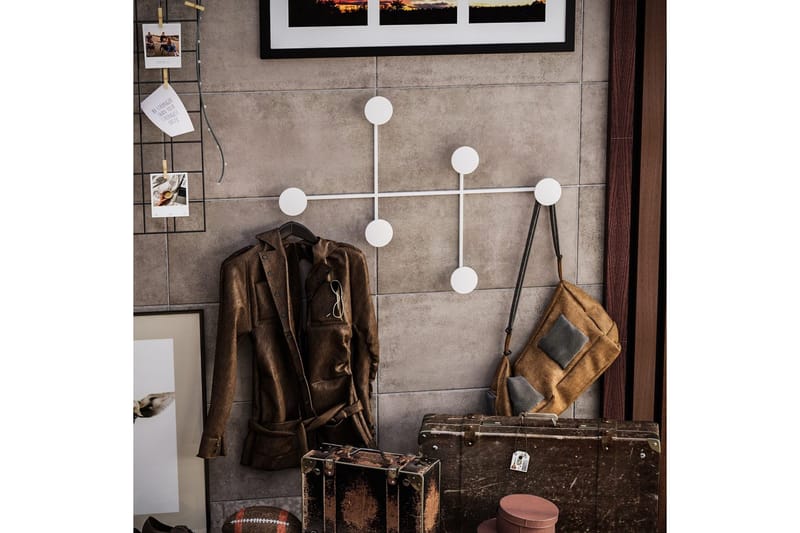 Metallinen Seinäkoukku Inermis Valkoinen - Valkoinen - Säilytys - Vaatesäilytys - Vaatenaulakko