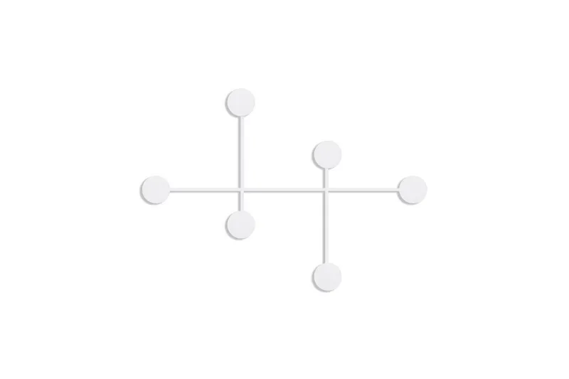 Metallinen Seinäkoukku Inermis Valkoinen, Valkoinen