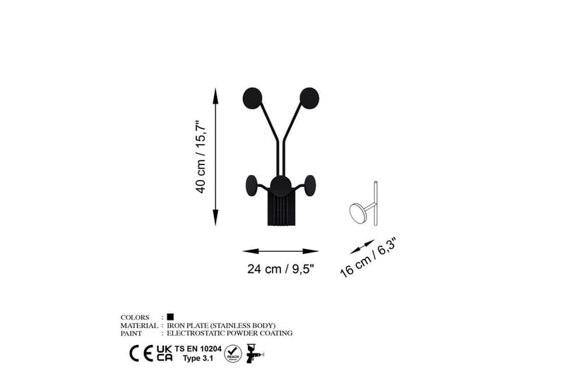 Metallinen Seinäkoukku Kirahvi Musta - Musta - Säilytys - Vaatesäilytys - Vaatenaulakko