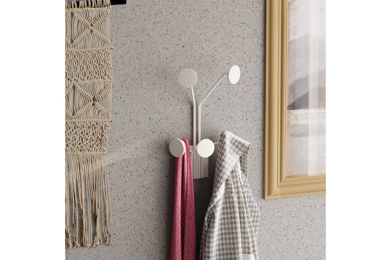 Metallinen Seinäkoukku Kirahvi Valkoinen - Valkoinen - Säilytys - Vaatesäilytys - Vaatenaulakko