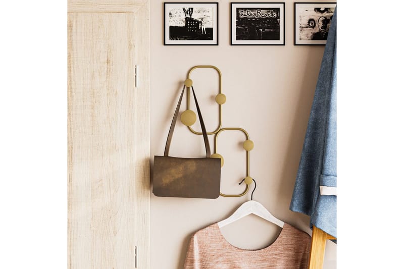 Metallinen Seinäkoukku Leppäkerttu Kulta - Kulta - Säilytys - Vaatesäilytys - Vaatenaulakko