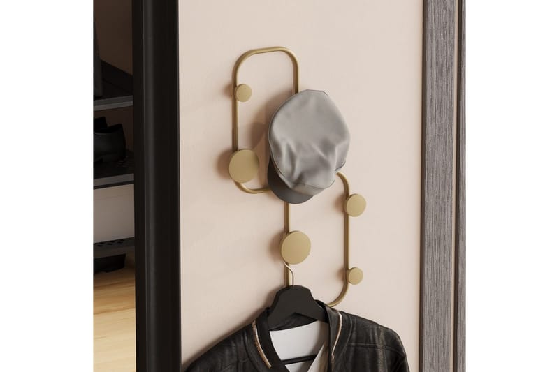 Metallinen Seinäkoukku Leppäkerttu Kulta - Kulta - Säilytys - Vaatesäilytys - Vaatenaulakko