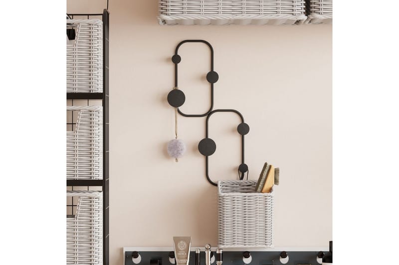 Metallinen Seinäkoukku Leppäkerttu Musta - Musta - Säilytys - Vaatesäilytys - Vaatenaulakko