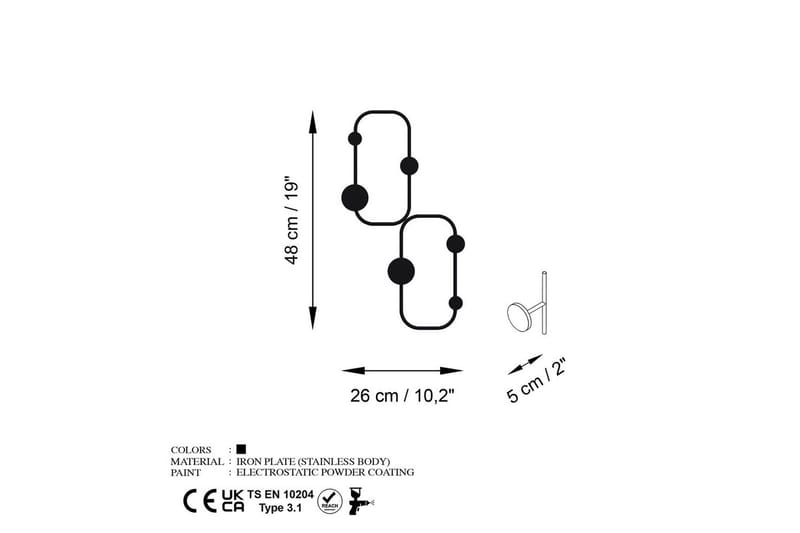 Metallinen Seinäkoukku Leppäkerttu Musta - Musta - Säilytys - Vaatesäilytys - Vaatenaulakko