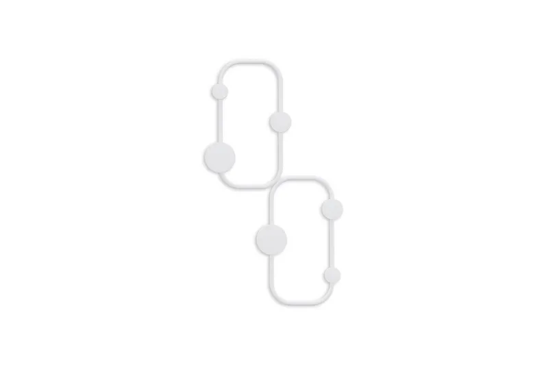 Metallinen Seinäkoukku Leppäkerttu Valkoinen, Valkoinen