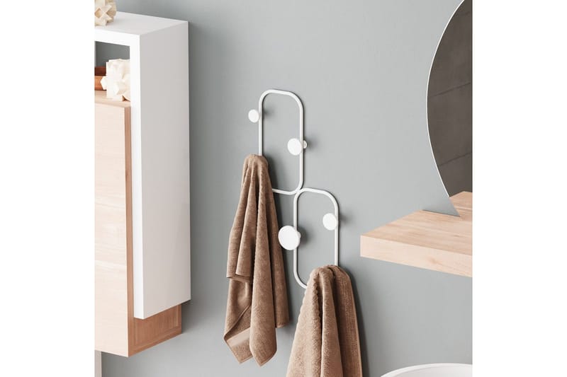 Metallinen Seinäkoukku Leppäkerttu Valkoinen - Valkoinen - Säilytys - Vaatesäilytys - Vaatenaulakko