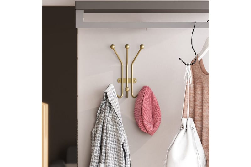 Metallinen Seinäkoukku Muurahainen Kulta - Kulta - Säilytys - Vaatesäilytys - Vaatenaulakko