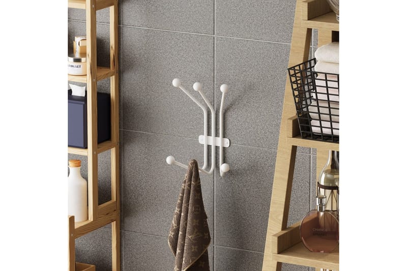 Metallinen Seinäkoukku Muurahainen Valkoinen - Valkoinen - Säilytys - Vaatesäilytys - Vaatenaulakko