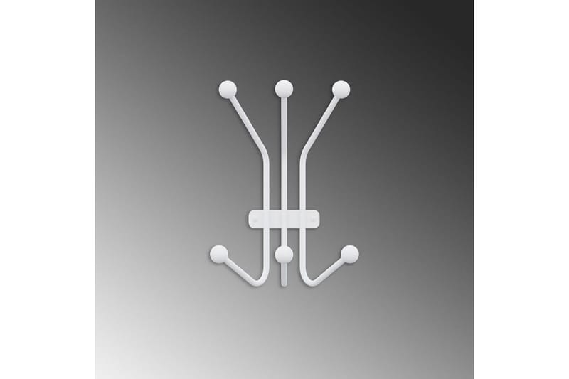 Metallinen Seinäkoukku Muurahainen Valkoinen - Valkoinen - Säilytys - Vaatesäilytys - Vaatenaulakko