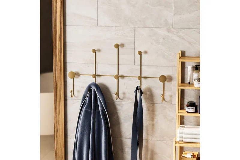 Metallinen Seinäkoukku Ranjita Kulta - Kulta - Säilytys - Vaatesäilytys - Vaatenaulakko