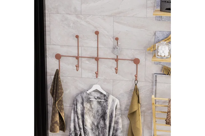 Metallinen Seinäkoukku Ranjita Kupari - Kupari - Säilytys - Vaatesäilytys - Vaatenaulakko
