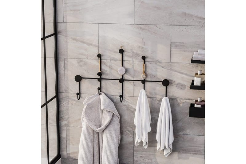 Metallinen Seinäkoukku Ranjita Musta - Musta - Säilytys - Vaatesäilytys - Vaatenaulakko