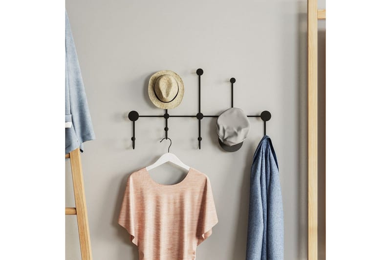Metallinen Seinäkoukku Ranjita Musta - Musta - Säilytys - Vaatesäilytys - Vaatenaulakko
