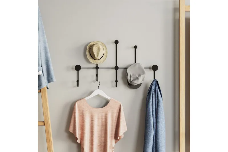 Metallinen Seinäkoukku Ranjita Musta - Musta - Säilytys - Vaatesäilytys - Vaatenaulakko