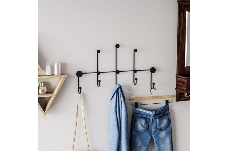 Metallinen Seinäkoukku Ranjita Musta - Musta - Säilytys - Vaatesäilytys - Vaatenaulakko
