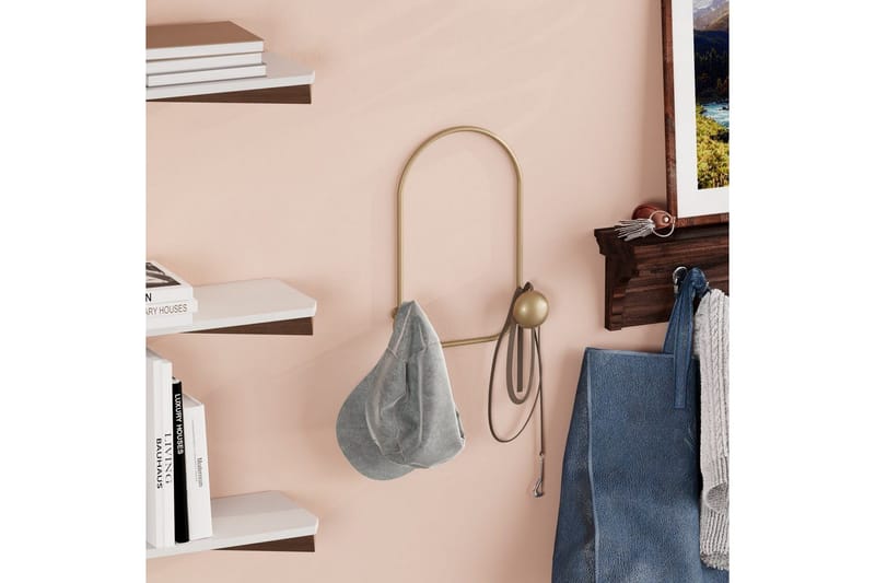 Metallinen Seinäkoukku Sammakko Kulta - Kulta - Säilytys - Vaatesäilytys - Vaatenaulakko