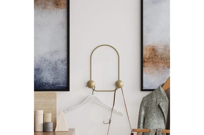 Metallinen Seinäkoukku Sammakko Kulta - Kulta - Säilytys - Vaatesäilytys - Vaatenaulakko