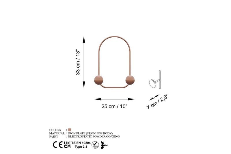 Metallinen Seinäkoukku Sammakko Kupari - Kupari - Säilytys - Vaatesäilytys - Vaatenaulakko