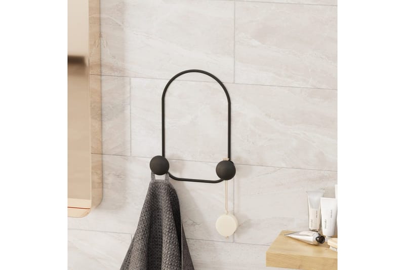 Metallinen Seinäkoukku Sammakko Musta - Musta - Säilytys - Vaatesäilytys - Vaatenaulakko